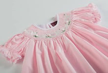 Load image into Gallery viewer, Light Pink Easter Bunny Smocked
Bishop Dress
