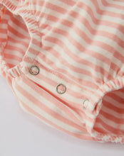 Load image into Gallery viewer, Christmas Tree Smocked Embroidery Stripe Baby Girls Romper-Ships 10/10
