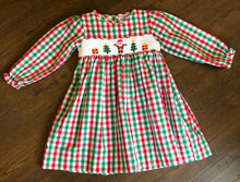 Load image into Gallery viewer, Jumpin Jelly Girl Smock Dress Christmas Santa
