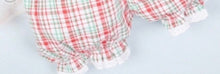 Load image into Gallery viewer, Red Christmas Plaid Girl Short Bloomer Set
