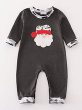 Load image into Gallery viewer, Camouflage christmas santa claus applique boy romper
