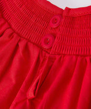 Load image into Gallery viewer, Christmas Gingerbread Embroidery Red Baby Girls Romper with Bow-Ships by 10/15
