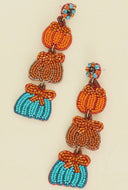 Fall Theme Decorative Seed Bead
Pumpkin Earrings