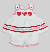 Load image into Gallery viewer, Be Mine Heart Applique Dress &amp;
Bloomer Set-Shirt is not included
