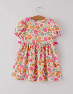 Autumn Halloween Thanksgiving
Pumpkin Embroidery Smock Floral Girls Dress-Ships 10/18