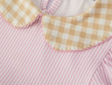 Load image into Gallery viewer, Farm Horse Bow Girls Dress -
Pink Stripes-Ships 11/20
