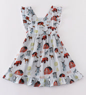 Premium Farm muslin ruffle dress