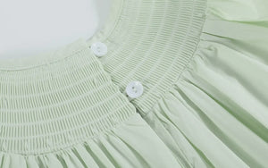 Honeydew Green Bunny Smocked
Bishop Dress