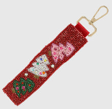 Load image into Gallery viewer, Christmas Tree Trio Jeweled Key Chain
