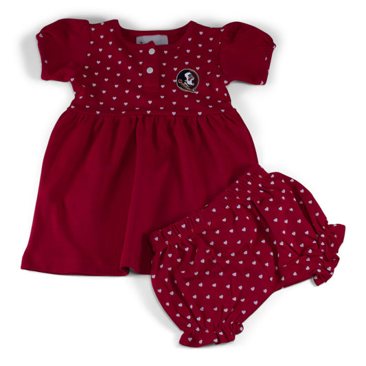 Florida State Girl's Heart Dress with Bloomers