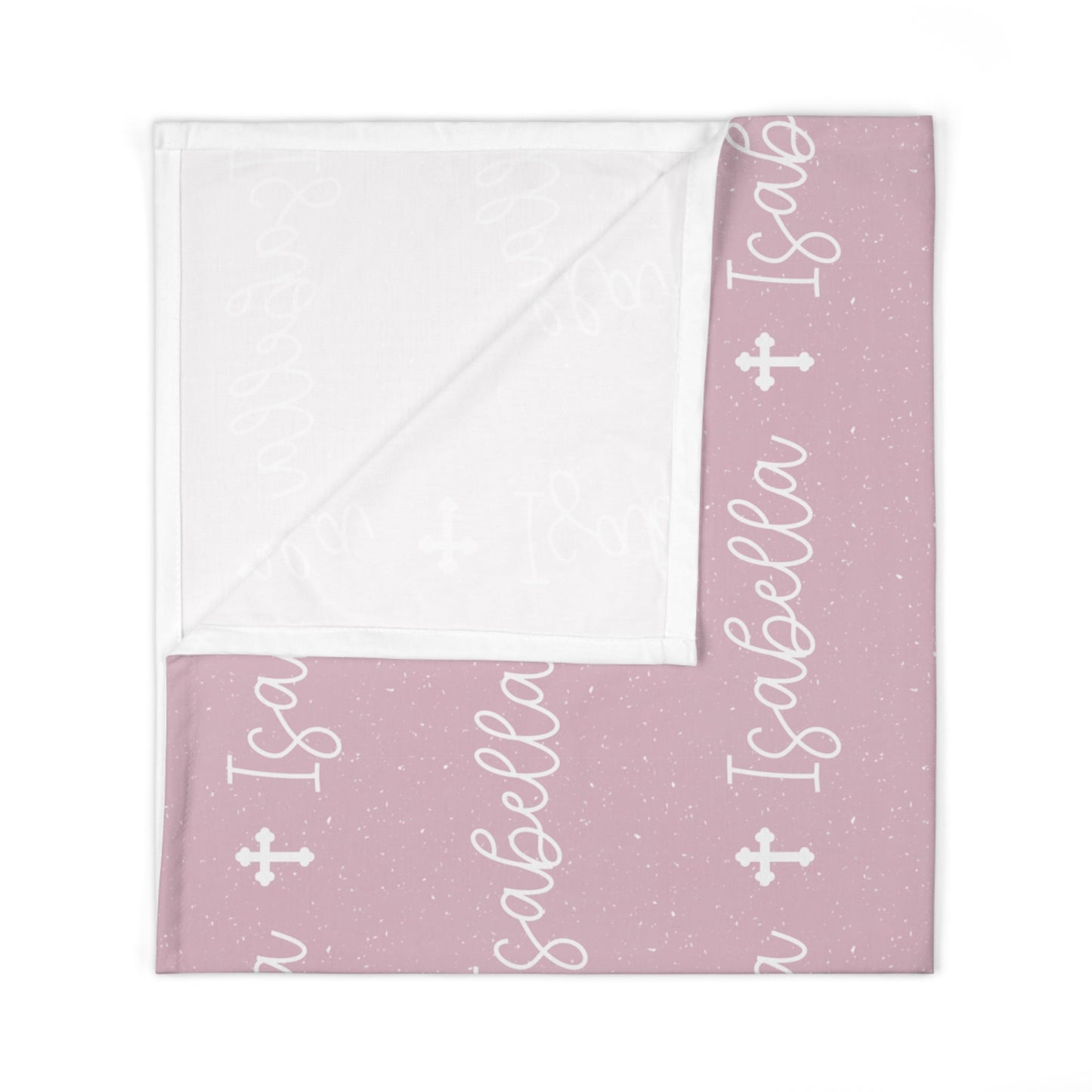 Personalized Pink Baby Name Swaddle Blanket