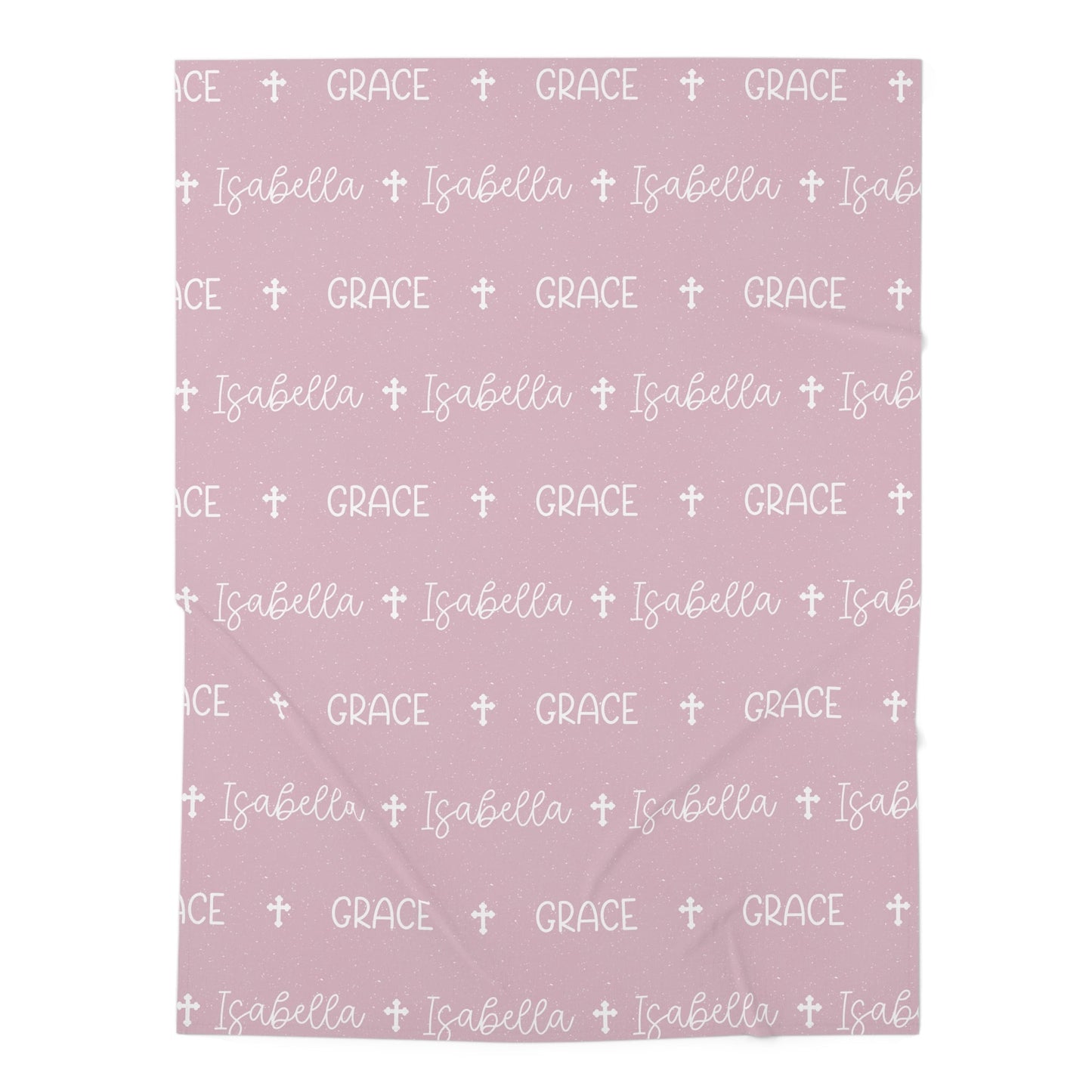 Personalized Pink Baby Name Swaddle Blanket