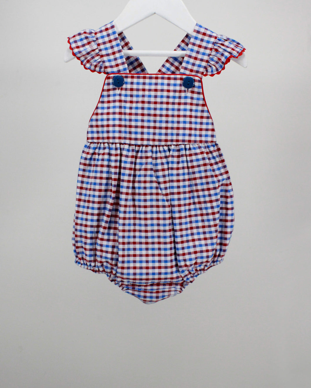Blue and Red Plaid Gracie Bubble
