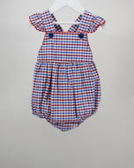Blue and Red Plaid Gracie Bubble