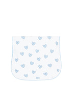 Load image into Gallery viewer, Blue Heart Print Burp Cloth
