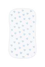 Load image into Gallery viewer, Blue Heart Print Burp Cloth
