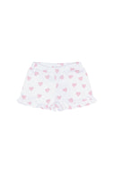 Pink Heart Print Shorts