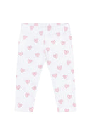 Pink Heart Print Pima Leggings