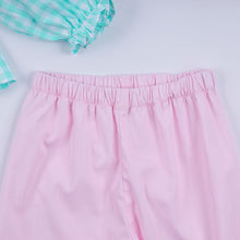 Load image into Gallery viewer, Mint christmas nutcracker hand smocked gingham ruffle pants set
