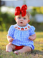 Farm Smocking Embroidered Girls Outfits