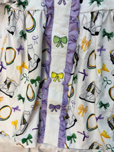 Load image into Gallery viewer, Boots and Bows Embroidered GIrls Dress
