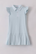 Blue active ruffle dress set