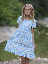 Load image into Gallery viewer, Playful Fall Thanksgiving Pumpkin Girls Dress
