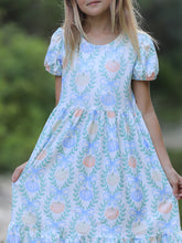 Load image into Gallery viewer, Playful Fall Thanksgiving Pumpkin Girls Dress
