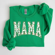 Mama, Retro, St. Paddy's Day, Clover, Shamrock, Lucky, Irish, Lucky Charm, St Patrick's Day Sweatshirt