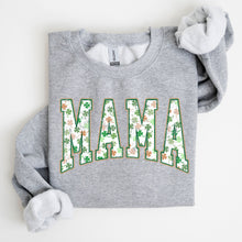 Load image into Gallery viewer, Mama, Retro, St. Paddy&#39;s Day, Clover, Shamrock, Lucky, Irish, Lucky Charm, St Patrick&#39;s Day Sweatshirt
