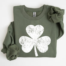 Load image into Gallery viewer, Retro Shamrock, Clover, Lucky, Irish, Lucky Charm, St Patrick&#39;s Day Sweatshirt
