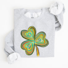 Load image into Gallery viewer, Pastel Shamrock, Clover, Lucky, Irish, Lucky Charm, Retro, St Patrick&#39;s Day Sweatshirt

