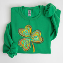 Load image into Gallery viewer, Pastel Shamrock, Clover, Lucky, Irish, Lucky Charm, Retro, St Patrick&#39;s Day Sweatshirt
