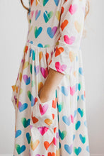 Load image into Gallery viewer, Lotta Love 3/4 Sleeve Pocket Twirl Dress
