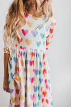 Load image into Gallery viewer, Lotta Love 3/4 Sleeve Pocket Twirl Dress
