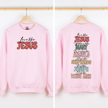 Load image into Gallery viewer, Love Like Jesus, Christmas, Christian, Faith, Gospel , Front and Back Sweatshirt
