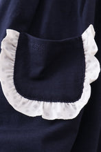 Load image into Gallery viewer, Navy christmas santa claus embroidery dress
