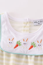 Load image into Gallery viewer, Easter stripe bunny embroidery girl bubble

