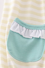 Load image into Gallery viewer, Easter stripe bunny embroidery girl bubble
