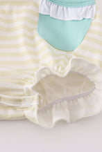 Load image into Gallery viewer, Easter stripe bunny embroidery girl bubble
