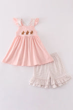 Load image into Gallery viewer, Pink easter bunny french knot girl set
