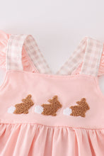 Load image into Gallery viewer, Pink easter bunny french knot girl set
