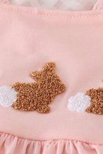 Load image into Gallery viewer, Pink easter bunny french knot girl set
