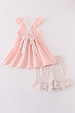 Load image into Gallery viewer, Pink easter bunny french knot girl set
