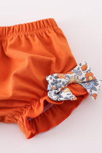 Fall floral print bloomer set