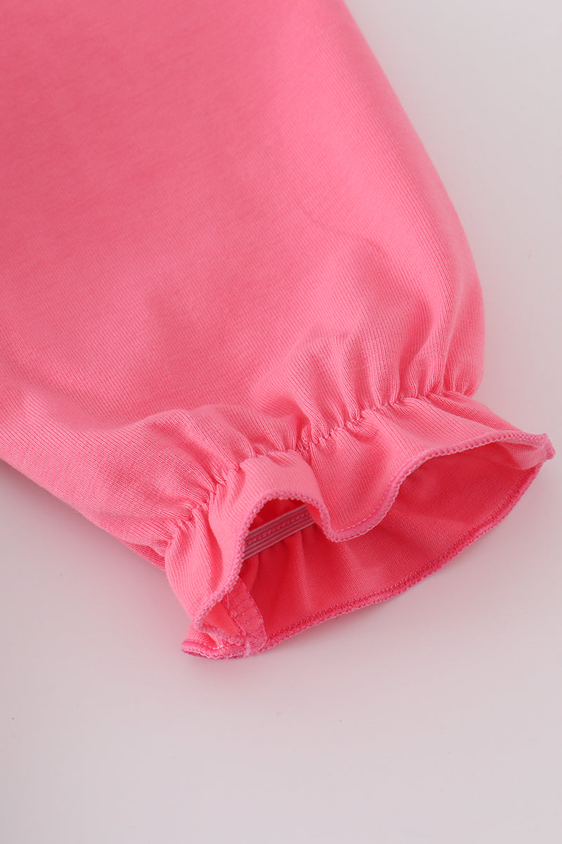 Blue christmas tree smocked ruffle jumpsuit set - Abbies Place