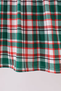 Green plaid ruffle 2pc set