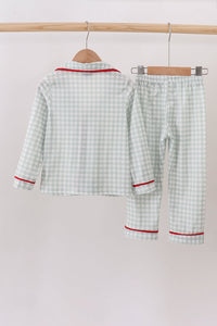 Sage gingham pajama set
