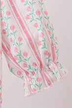 Load image into Gallery viewer, Floral tulip smocked bow bubble
