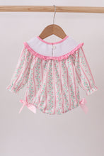 Load image into Gallery viewer, Floral tulip smocked bow bubble
